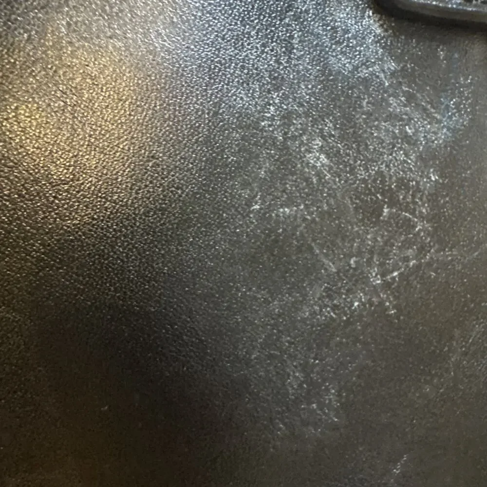 Talbots Black Leather Calfhair Chita Pattern Small Crossbody‎ Purse 9.5x9x3